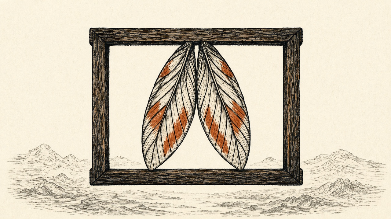 Two wings held inside a wooden frame. Illustration for Why I Prefer Hedged Option-Selling Strategies Over Unhedged Directional Bets.